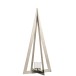 Árvore porta-velas em metal prateado 19x19x58 cm