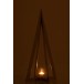 Árvore porta-velas em metal prateado 19x19x58 cm