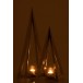 Árvore porta-velas em metal prateado 19x19x58 cm