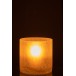 Photophore cylindrique en verre blanc 15x15x15 cm