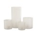 Photophore cylindrique en verre blanc 15x15x30 cm