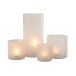 Photophore cylindrique en verre blanc 15x15x30 cm