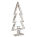 Photophore en bois blanc 27x8x63 cm