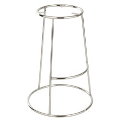 Structure pour tabouret haut en métal argent 44x44x68 cm