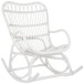 Poltrona de balanço em madeira branca 110x70x97 cm Poltrona de balanço em madeira branca 110x70x97 cm