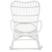 Poltrona de balanço em madeira branca 110x70x97 cm Poltrona de balanço em madeira branca 110x70x97 cm