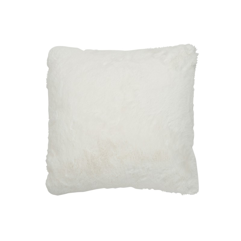 Coussin carré en polyester blanc 45x45cm