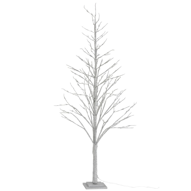 ARBOL SIN HOJAS+LED+ADAPTADOR BRILLO PLATA LARGE