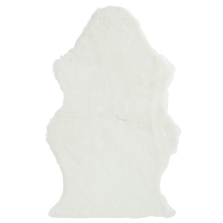 Tapis mouton en fourrure artificielle blanc 94x60cm