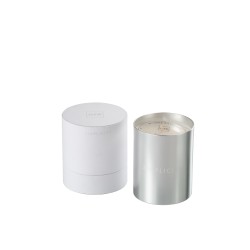 Vela perfumada simplicity cera blanco/plata-70u Alt. 12 cm