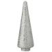Arbre de Noël mosaïque en verre argent 13x13x41 cm
