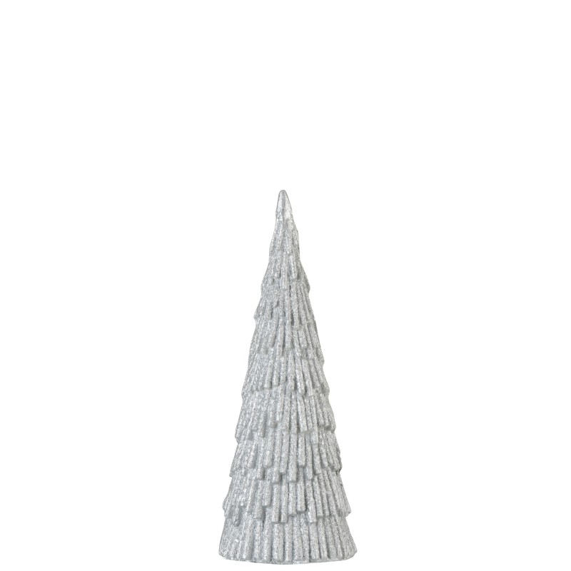 Arbre de Noël en résine Argent 15x15x40cm