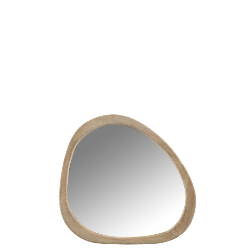Espelho irregular em madeira de manga natural 64x3x56 cm Espelho irregular em madeira de manga natural 64x3x56 cm