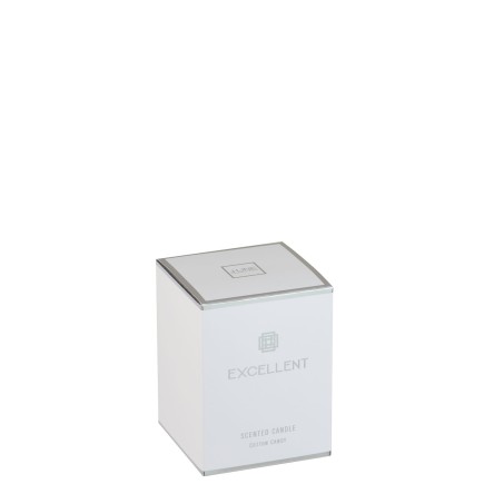Vela perfumada excellent esencia algodón de azúcar plata-50 horas Alt. 12 cm