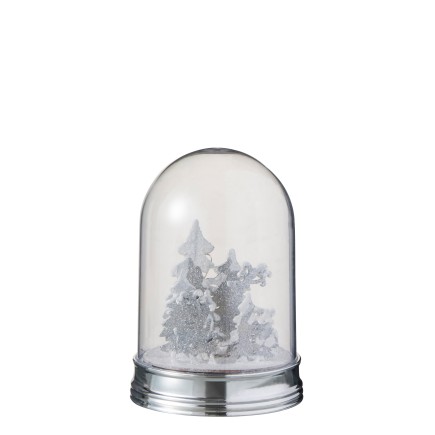 CAMPANA INVIERNO ARBOLES + CIERVO LED ACRILICO BLANCO