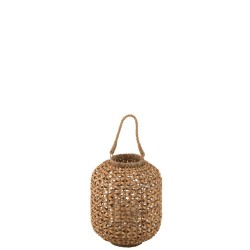Lanterne naturelle en jacinthe d'eau 39 x 31.5 x 31.5 cm