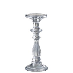 Candelabro/portavelas tibo cristal transparente Alt. 24