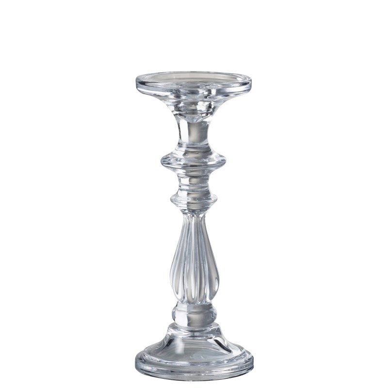 Candelabro/portavelas tibo cristal transparente Alt. 24