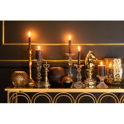 Chandelier en verre transparent 10x10x24.8 cm