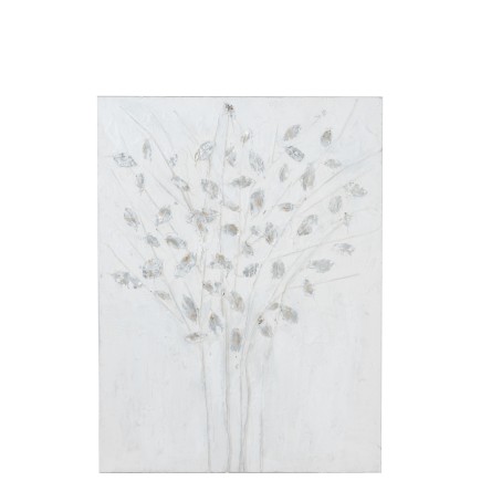 Pintura en lienzo y madera blanca 90x120x4 cm