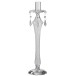 BOUGEOIR PERLES VERRE TRANSPARENT 32 cm