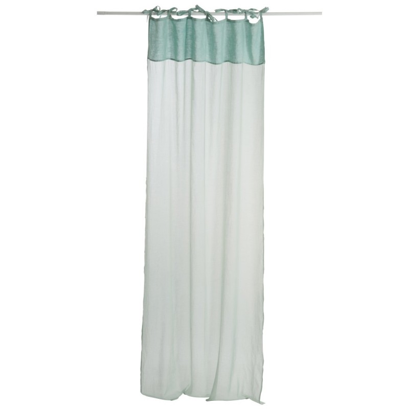 Cortina de algodão e linho menta 140x290cm Cortina de algodão e linho menta 140x290cm
