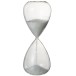 Reloj de arena perlas vidrio blanco extra Alt. 40 cm