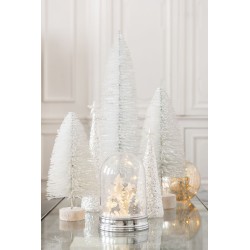 Árbol de navidad decorativo brillo blanco Alt. 38 cm