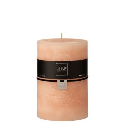Bougie cylindrique rose saumon 15x10 cm 110 heures