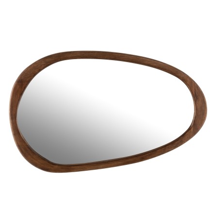 Miroir irrégulier en bois de manguier marron 51x3.5x83 cm