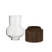 Vase en bois et verre H26cm