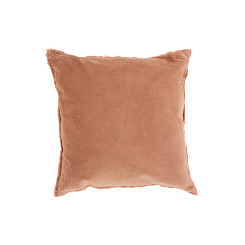 Almofada quadrada em algodão e linho rosa escuro 45x45cm Almofada quadrada em algodão e linho rosa escuro 45x45cm