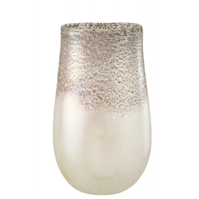 Vase en verre gris 15x11x31 cm