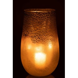 Vase en verre gris 15x11x31 cm