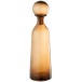 Bouteille décorative avec bouchon en verre marron 11x11x44 cm Bouteille décorative avec bouchon en verre marron 11x11x44 cm