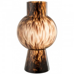 Vase boule en verre marron 25x25x46 cm