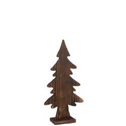 Árbol de navidad con pie madera marrón Alt. 45 cm