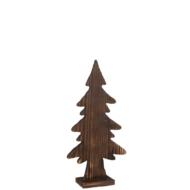 Árbol de navidad con pie madera marrón Alt. 45 cm