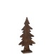 Sapin de Noël en bois marron sur pied en bois marron 23x8x45 cm