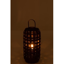Lanterne cylindrique en carton marron 32x32x68 cm