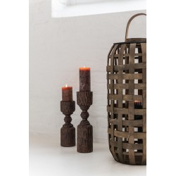 Lanterne cylindrique en carton marron 32x32x68 cm