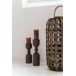 Lanterne cylindrique en carton marron 32x32x68 cm