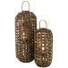 Grande lanterne cylindrique en bois 95 x 40 x 40cm