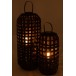Grande lanterne cylindrique en bois 95 x 40 x 40cm