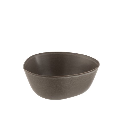 Bol rond en céramique marron H8.5cm