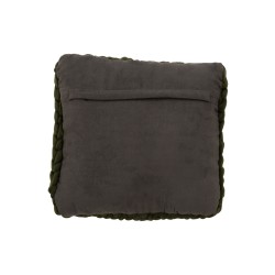Cuscino quadrato lavorato a maglia in acrilico verde 40x40cm