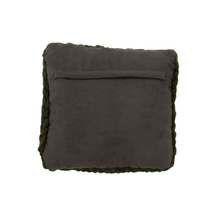 Cuscino quadrato lavorato a maglia in acrilico verde 40x40cm