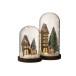 Cloche de Noël en verre marron 14x14x27 cm