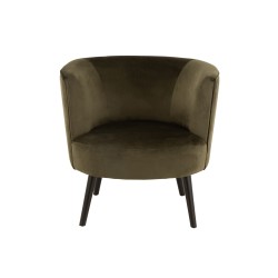 Sillón lounge de tela verde 80x70x75 cm