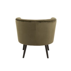 Sillón lounge de tela verde 80x70x75 cm